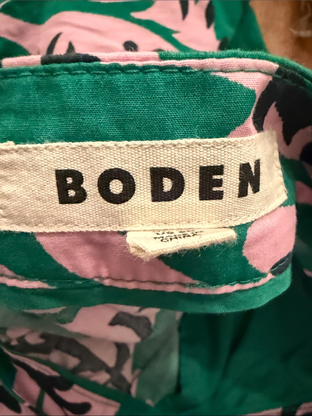 Boden Green Pink Floral Tiered Maxi Skirt 100% Cotton side pockets, cottagecore - Picture 3 of 13